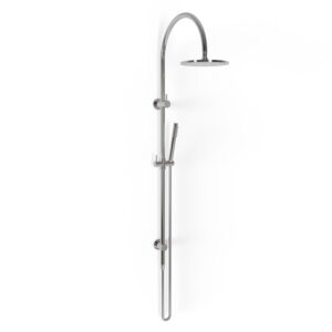 Goose neck Combination Shower with Baton Hand Piece - Top Inlet - Adjustable Centres